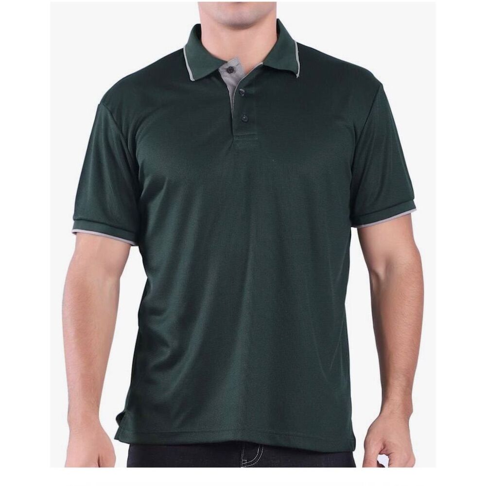 Sportswear Men's 3XL Green Polo Shirt Short Sleeve Golf Collared Summer Top
